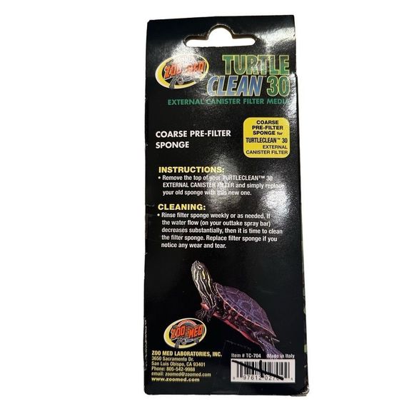 Turtle Clean‎ 30 Coarse Pre-Filter Sponge Set of 3 Zoo Med - Picture 2 of 4